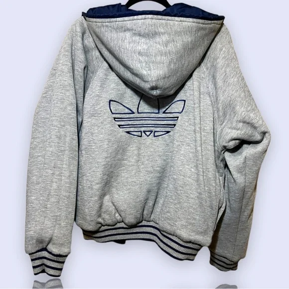 ADIDAS Vintage 90s Oversized Jacket Reversible Athleisure Streetwear BBoy HipHop - Picture 1 of 7